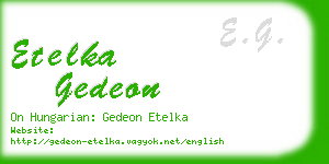 etelka gedeon business card